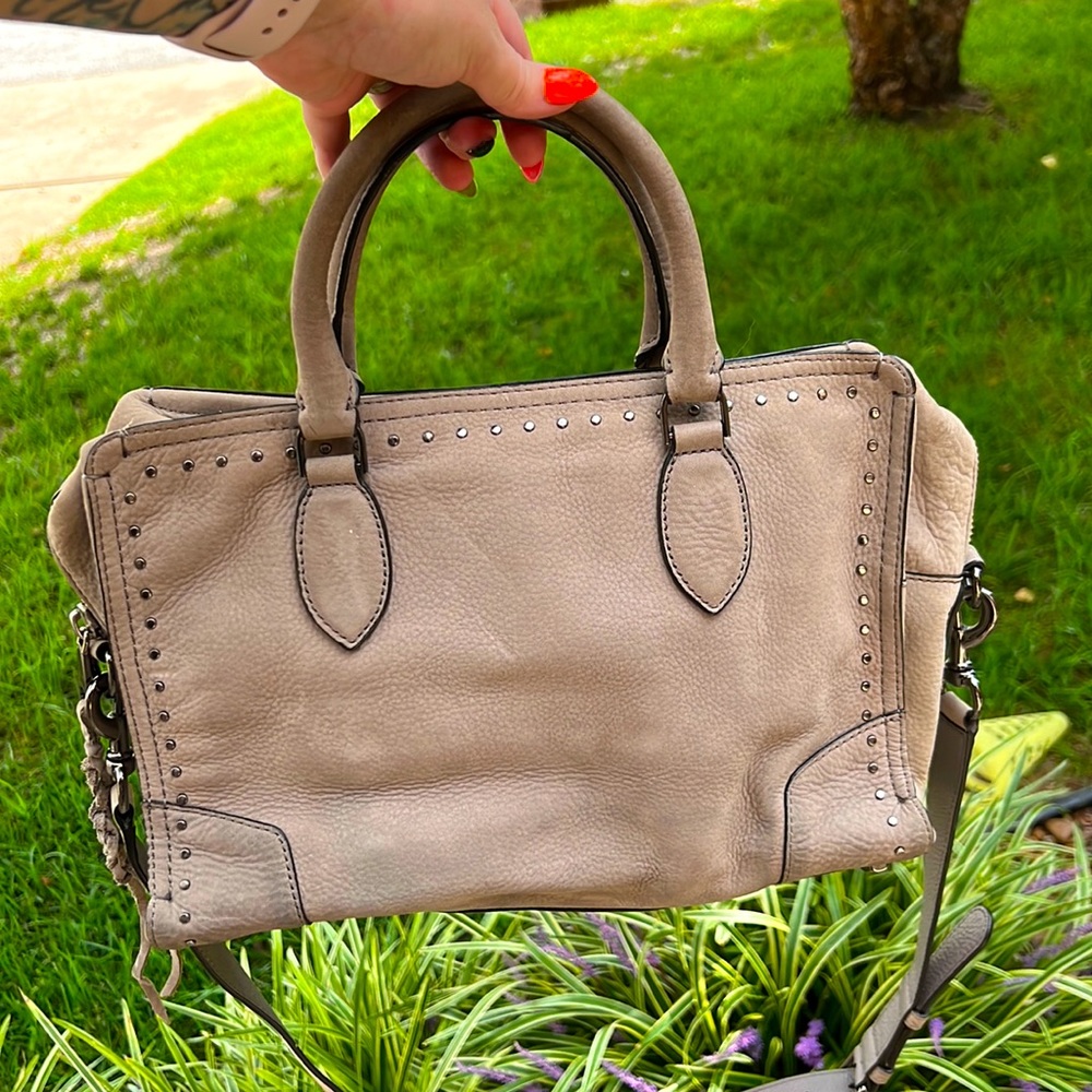 Rebecca Minkoff Moonwalking Grey Leather Satchel